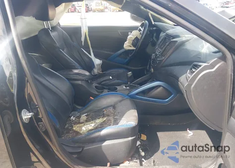 2014 Hyundai Veloster Turbo W/Blue из США, поврежденный, VIN KMHTC6AEXEU203300